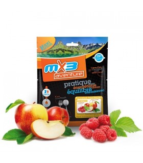 Compota de manzana y frambuesa liofilizada