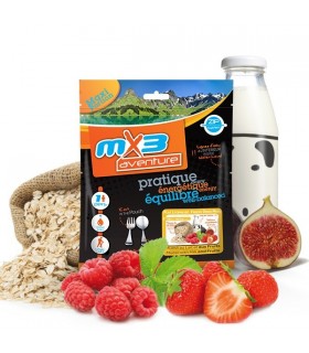 Muesli leche y fruta (higos-fresas-frambuesas) liofilizado