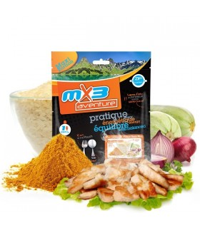 Pollo colombo con arroz liofilizado