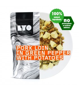Lomo de cerdo a la pimienta verde con patatas liofilizado