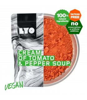 Crema de tomate y pimientón liofilizada