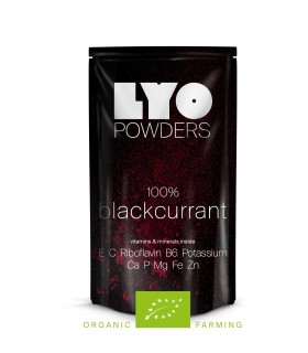 Grosella negra orgánica en polvo liofilizada