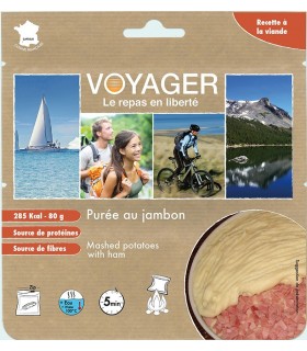 Puré con jamón liofilizado