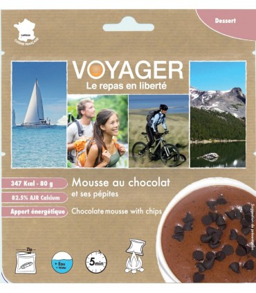 Mousse de chocolate liofilizado