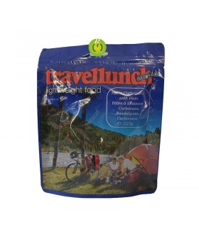 Pasta carbonara con jamón liofilizada