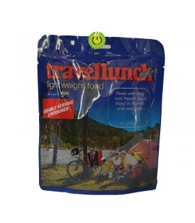 Pasta con carne de ternera y salsa a la pimienta liofilizada doble ración