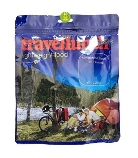 Huevos revueltos liofilizados